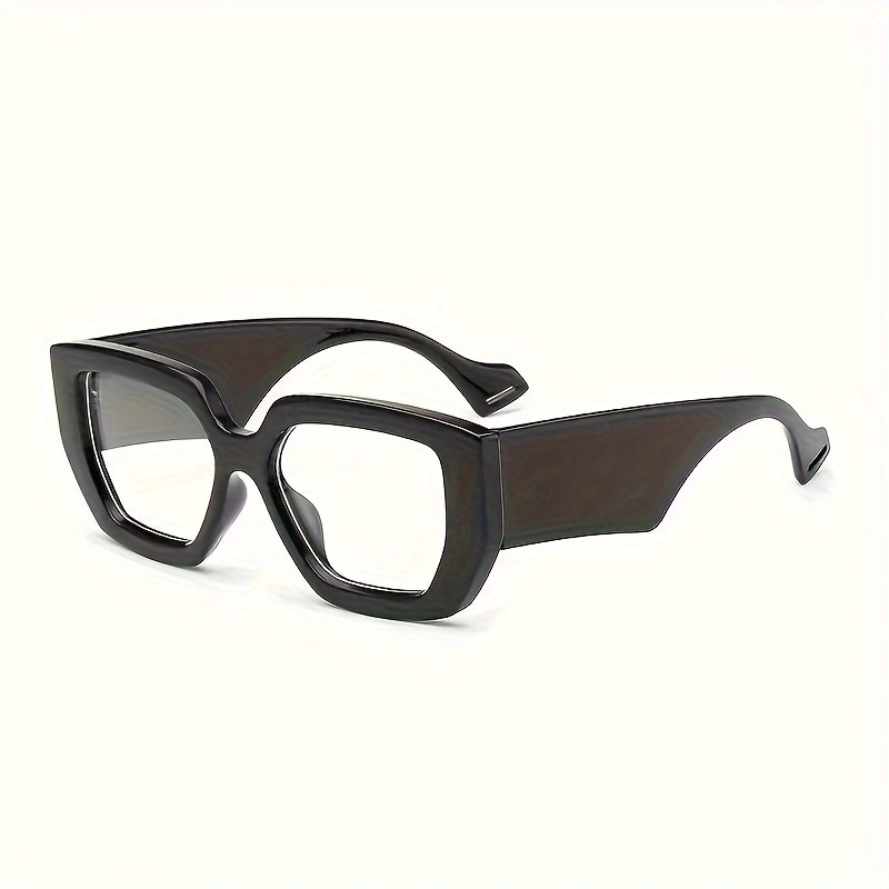 TEMU Fashionable Anti Eyestrain Glasses With Retro Clear Lens Design Versatile And Trendy Glasses