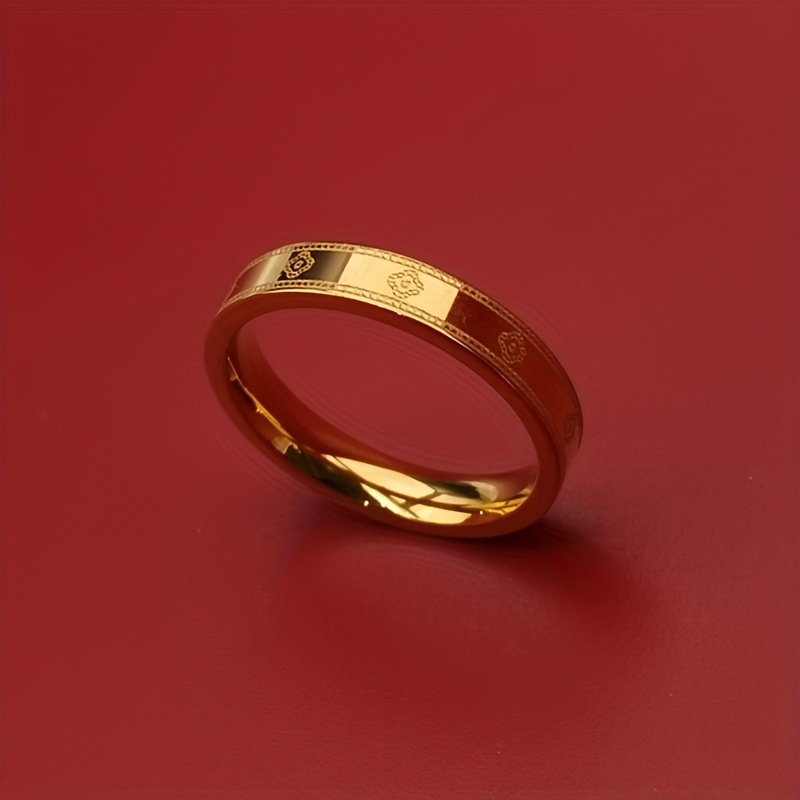 Image of Elegant Stainless Steel Clover Promise Ring - Weddings & Engagements, Fashion Jewelry Gift