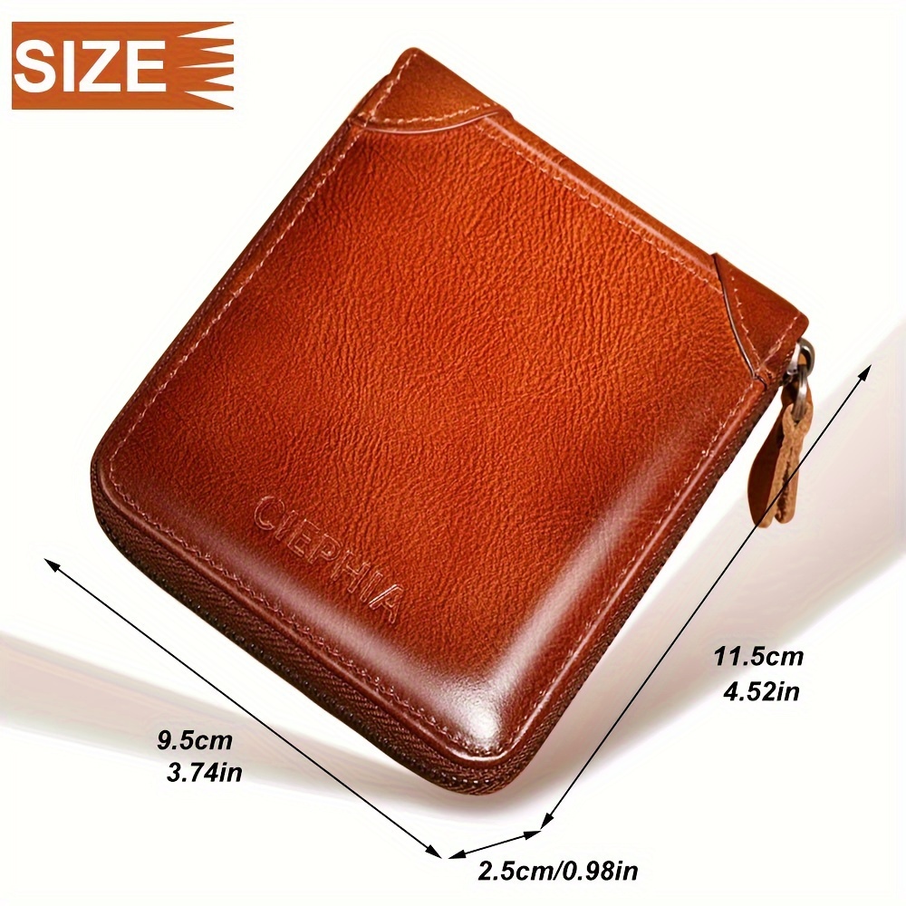 Men's wallet leather top newest layer cowhide short wallet men's boutique gift