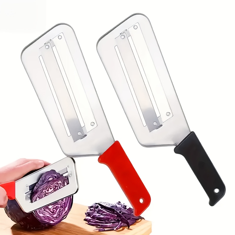 Stainless Steel Cabbage Cutter, Manual Vegetable and Fruit Cutter, Kitchen Small Tools, Suitable for Pickles and Salads- Can Be Washed in a Dishwasher- Perfect for Restaurant and Home Kitchens, Christmas, Halloween, Thanksgiving, Holiday Gifts