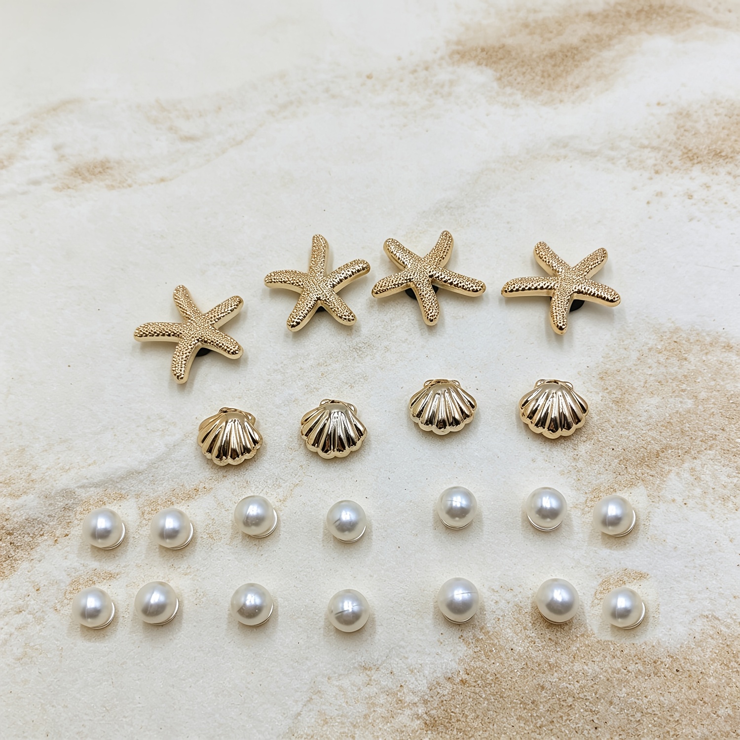 Image of 22pcs Fashion Starfish Shell Pendant Multi-functional Additions, Suitable For And Bags, Summer Outing Matching, Ideal Gift For Mother's Day And Festivals
