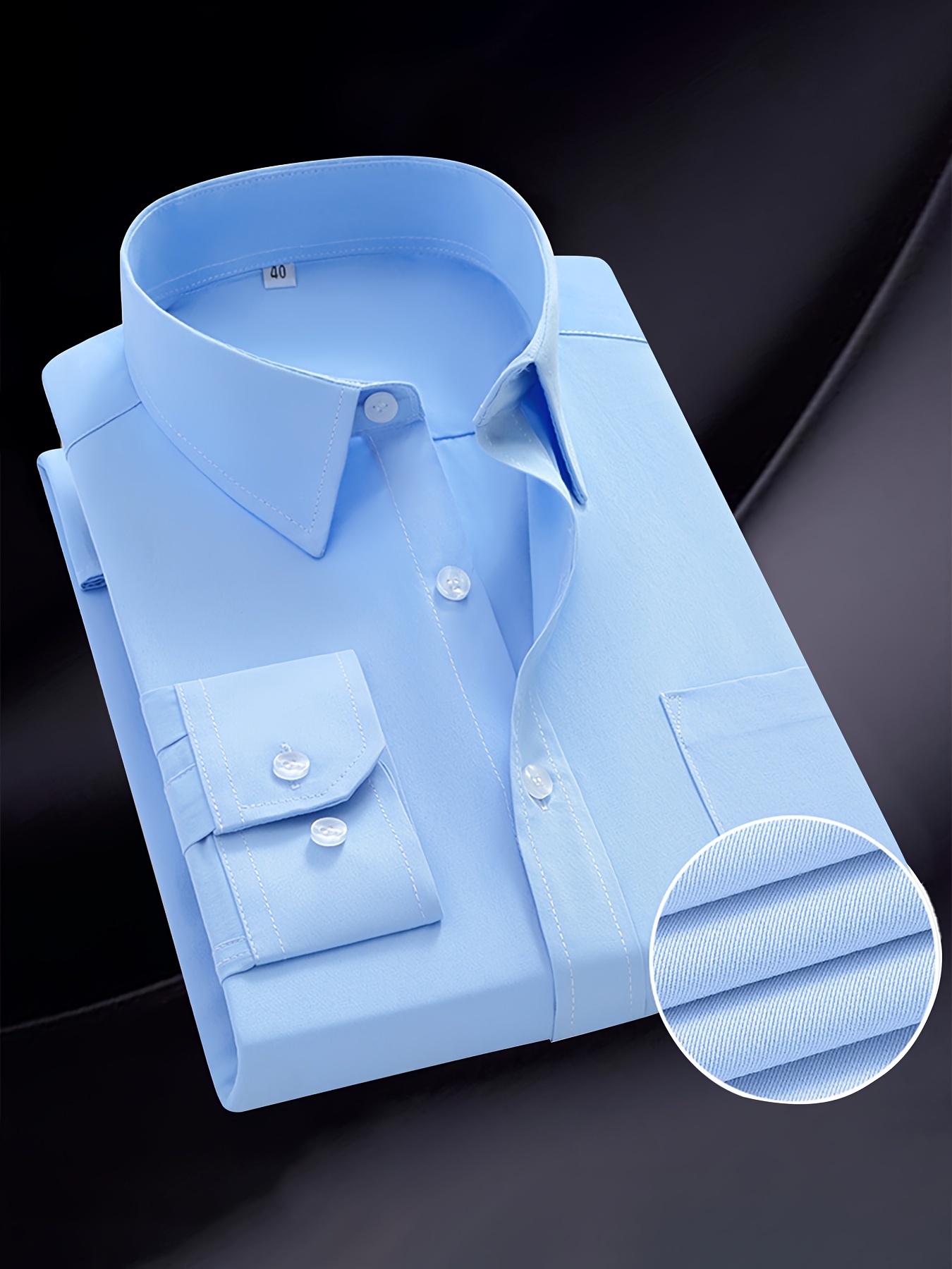 item picture american size basic solid mens daily cotton formal dress mens   fit long sleeve button up shirt  
