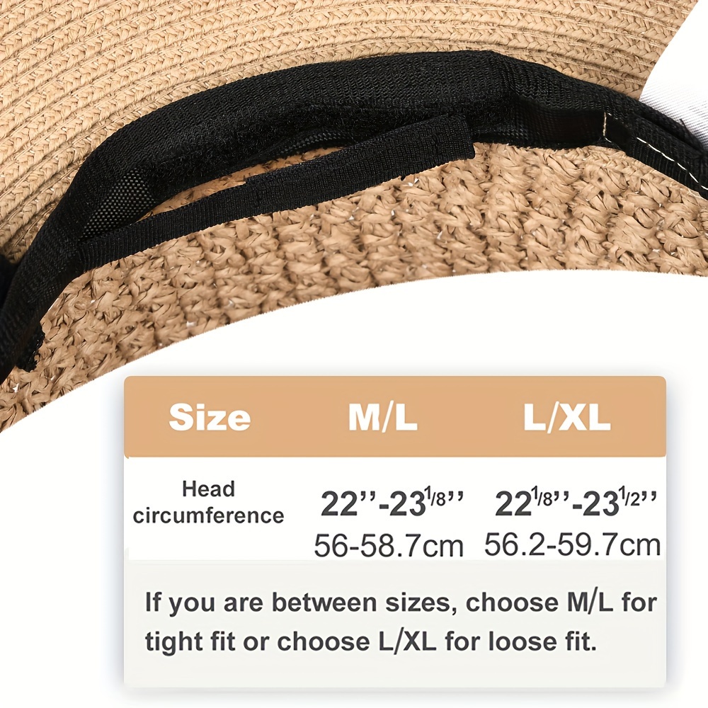 1pc Sun Hats For Men Women, Wide Brim Handmade Straw Beach Hat, Brearhable  And Foldable Packable Cap For Travel