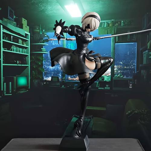 20cm white hair creative gown decorated anime figure suitable for desktop decoration and ornaments anime and game figure suitable for 18