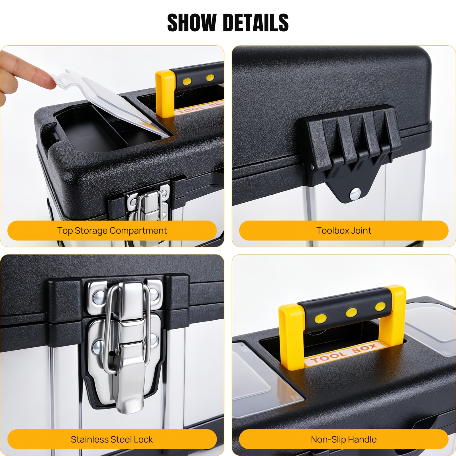 Double-Layer Portable Toolbox for Tool Storage