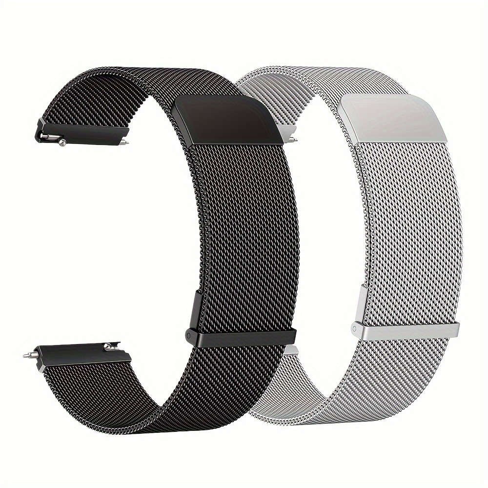 

Bracelet de Montre En Maille En Acier Inoxydable Premium 304 de 20 Mm Et 22 Mm Avec Fermeture Magnétique Et Sangle Ajustable Avec Broches À Dégagement Rapide