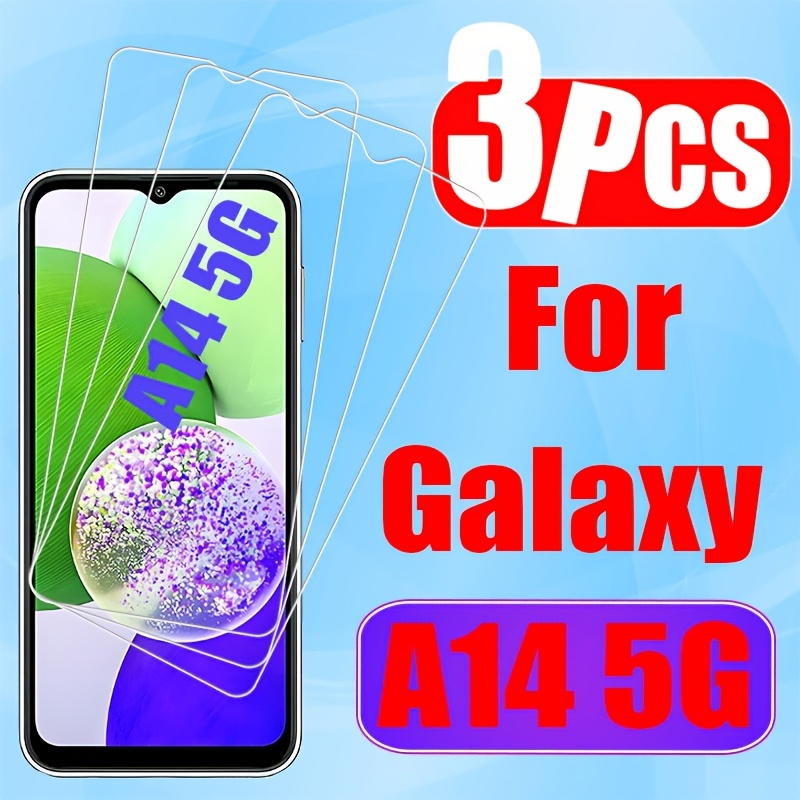 E-shop 3 Stück Hochwertige Gehärtete Glas Displayschutzfolien für Galaxy A14 5G – Kratzfest, Perfekte Passform, Einfache Installation, Starke Haftung