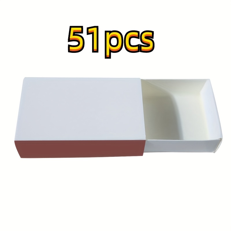 TEMU 31/51 Stück leere Streichholzschachteln, DIY weiße Papier-Aufbewahrungsboxen & Geschenkboxen, geeignet für Hochzeiten, Junggesellinnenabschiede