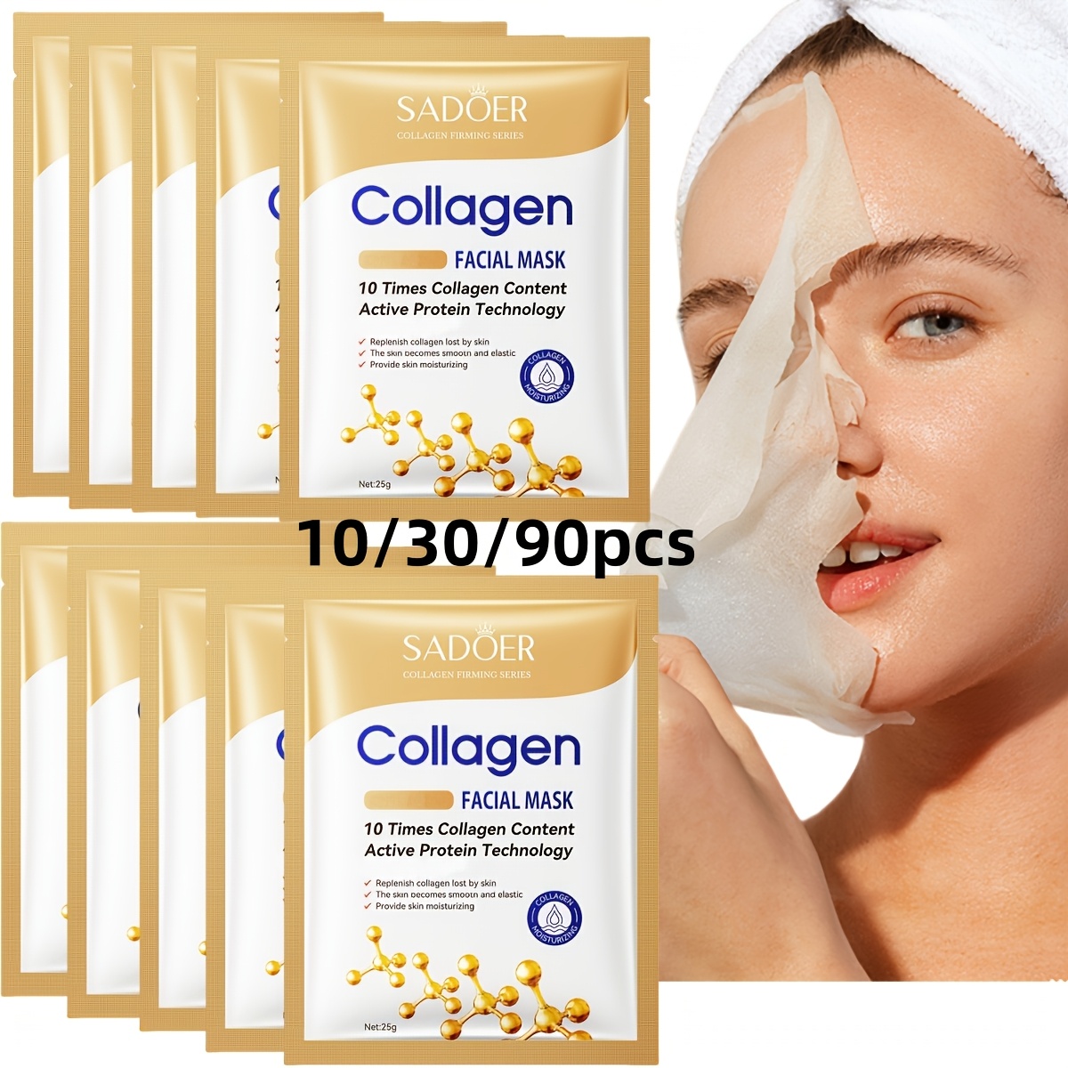 facial masks sold on Temu United States