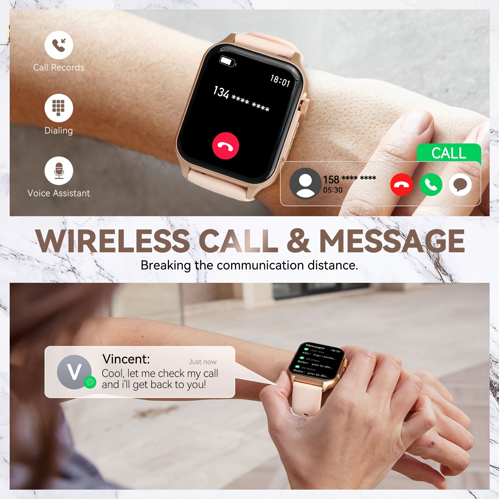 Workout Reminder Apple Watch Detect Exercise Pink Smartwatch