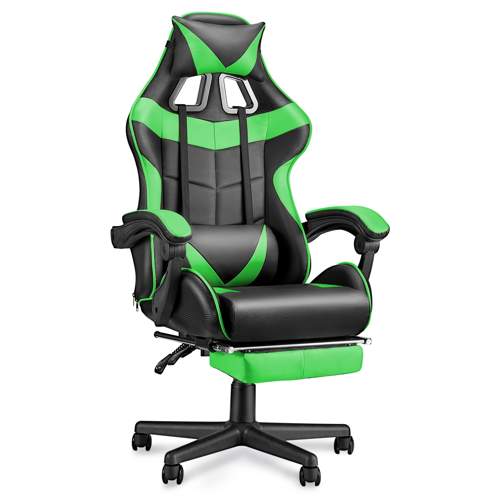 beczeeb swivel gaming chair with footrest high   chair with headrest massage lumbar support swivel ergonomic gaming chair for adults