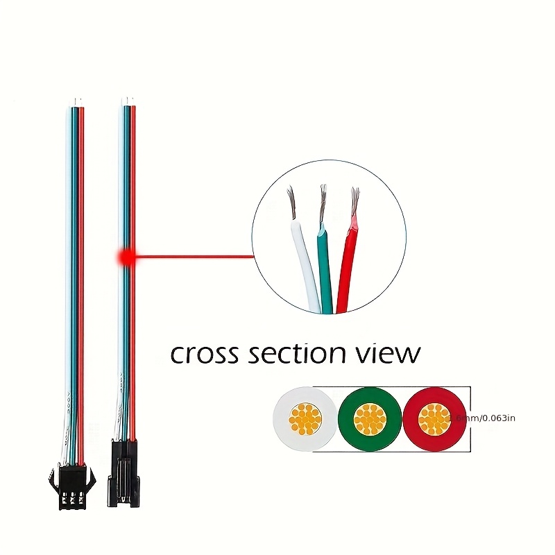5   de conectores de cable   y hembra jst serie  , 2/3/4/5/6 pines, conjuntos de cables duraderos, para controlador de tira   led, sin batería requerida. 6