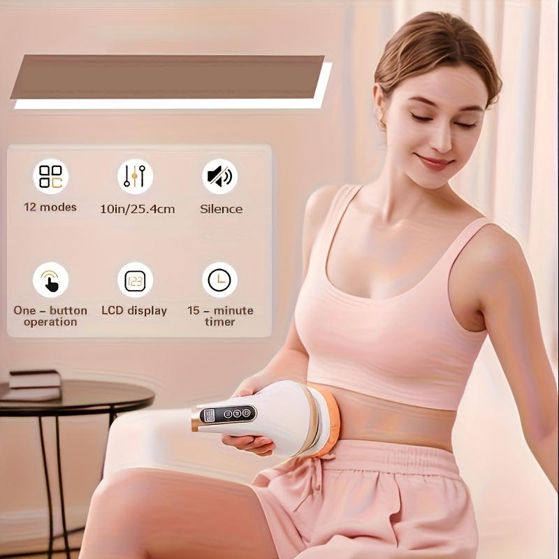 Cellulite Massager Body Sculpting Machine Electric Handheld Body Massager for Belly Waist Butt Arms Legs, Gift for Friends and Family (3 * Plush Massage Cover)