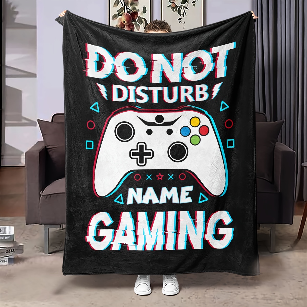 

Custom Gamer Fleece Blanket - ", I'm Gaming" Design With Personalized Text Option, Cozy Flannel Throw, Ideal For All , Gaming Room Decor & Gift, Gaming Blanket