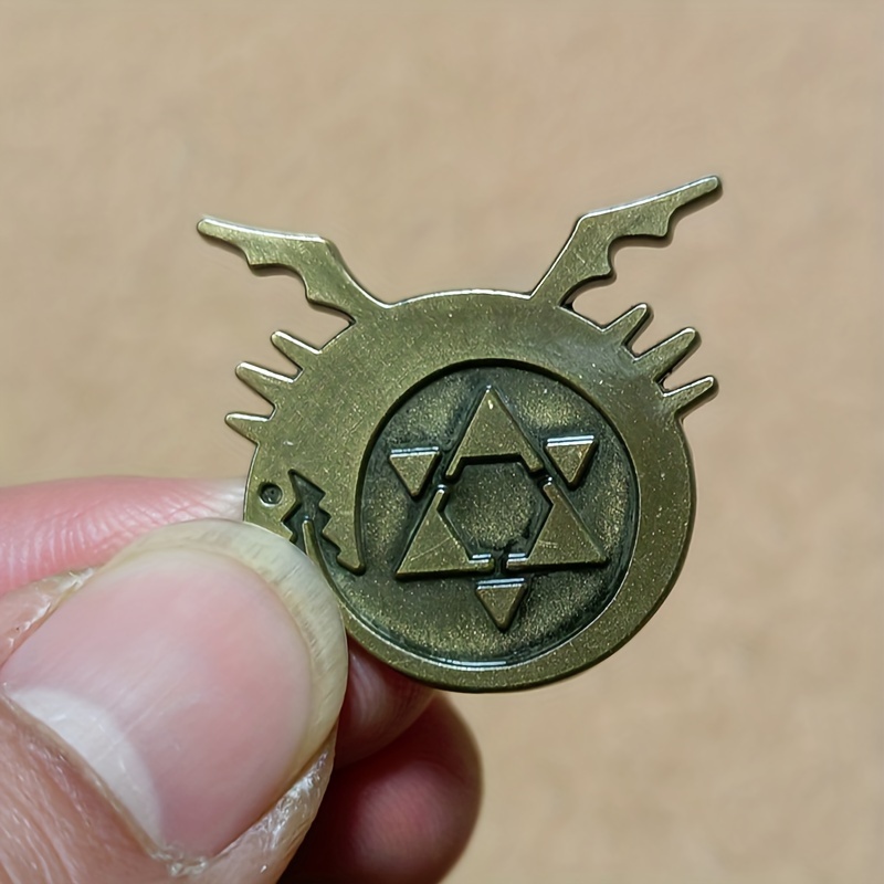 TEMU Hexagonal Pattern Brooch Anime Badge