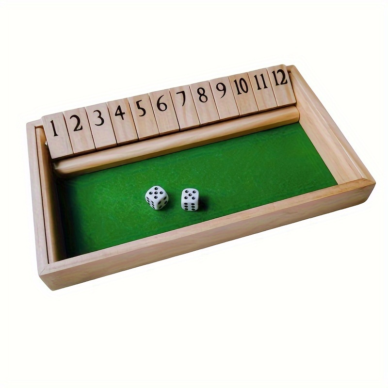 Shut The Box Game Juegos Dados Mesa Madera Adultos Juegos - Temu