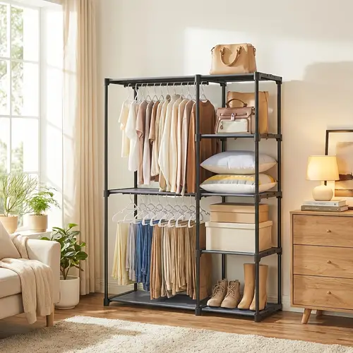 Clothes Rack Modular clothes organizer sold on Temu United States