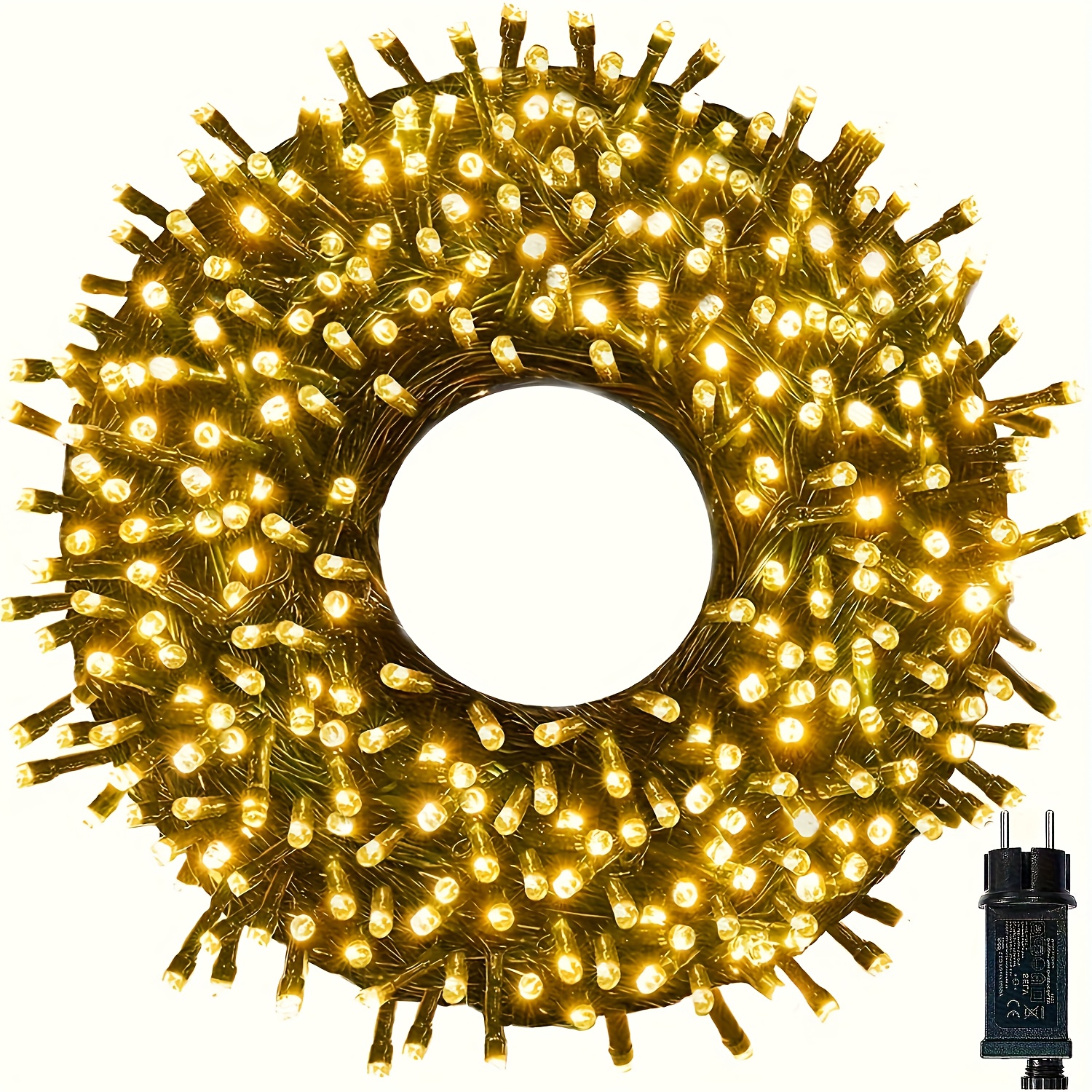 Image of Bhony 35m 300 Led Outdoor Christmas Lights, 8 Lighting Fairy Lights For Indoor Outdoor Christmas Tree Lights Wedding Party Decoration