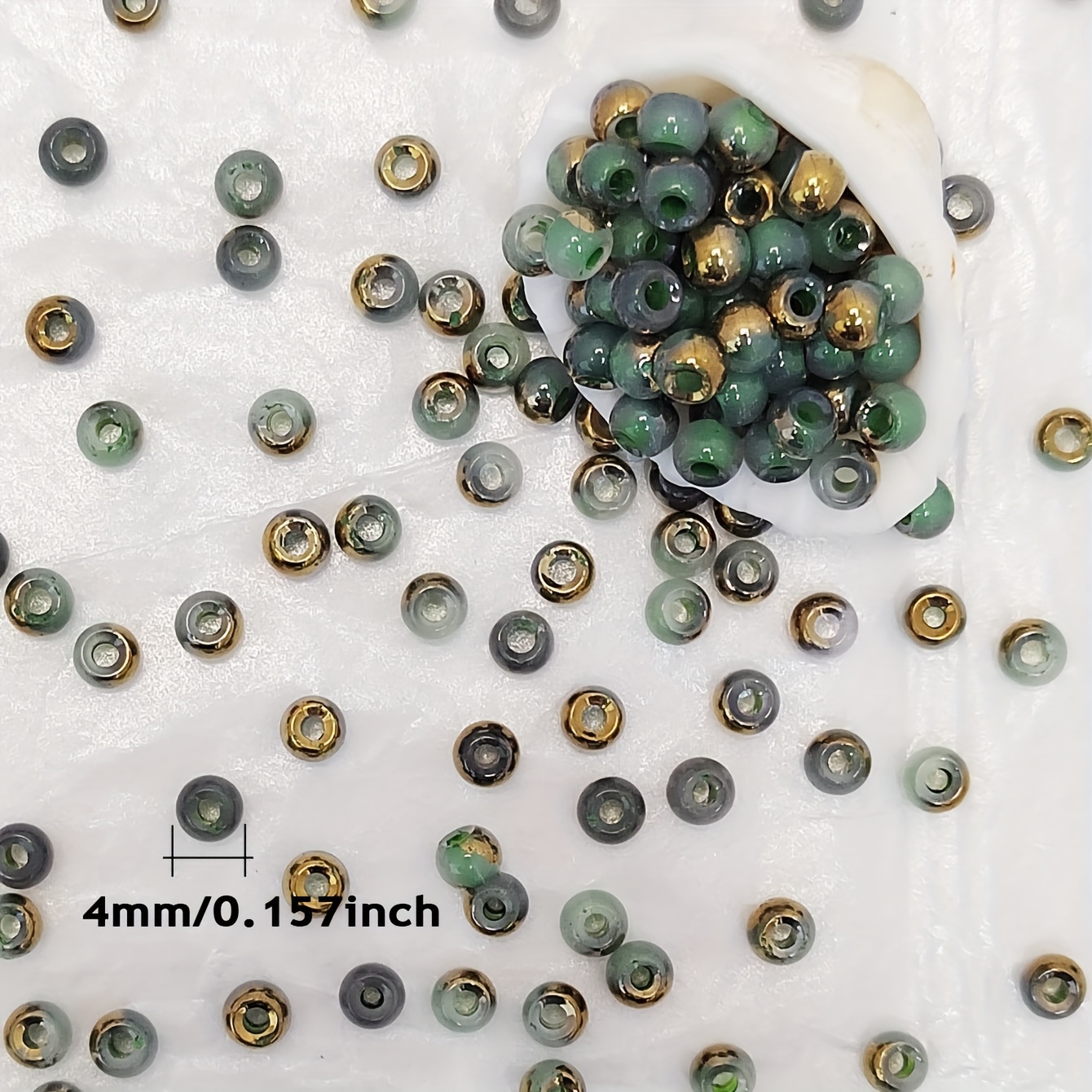 405pcs 4mm Colorful Artificial Glass Jade Beads for DIY