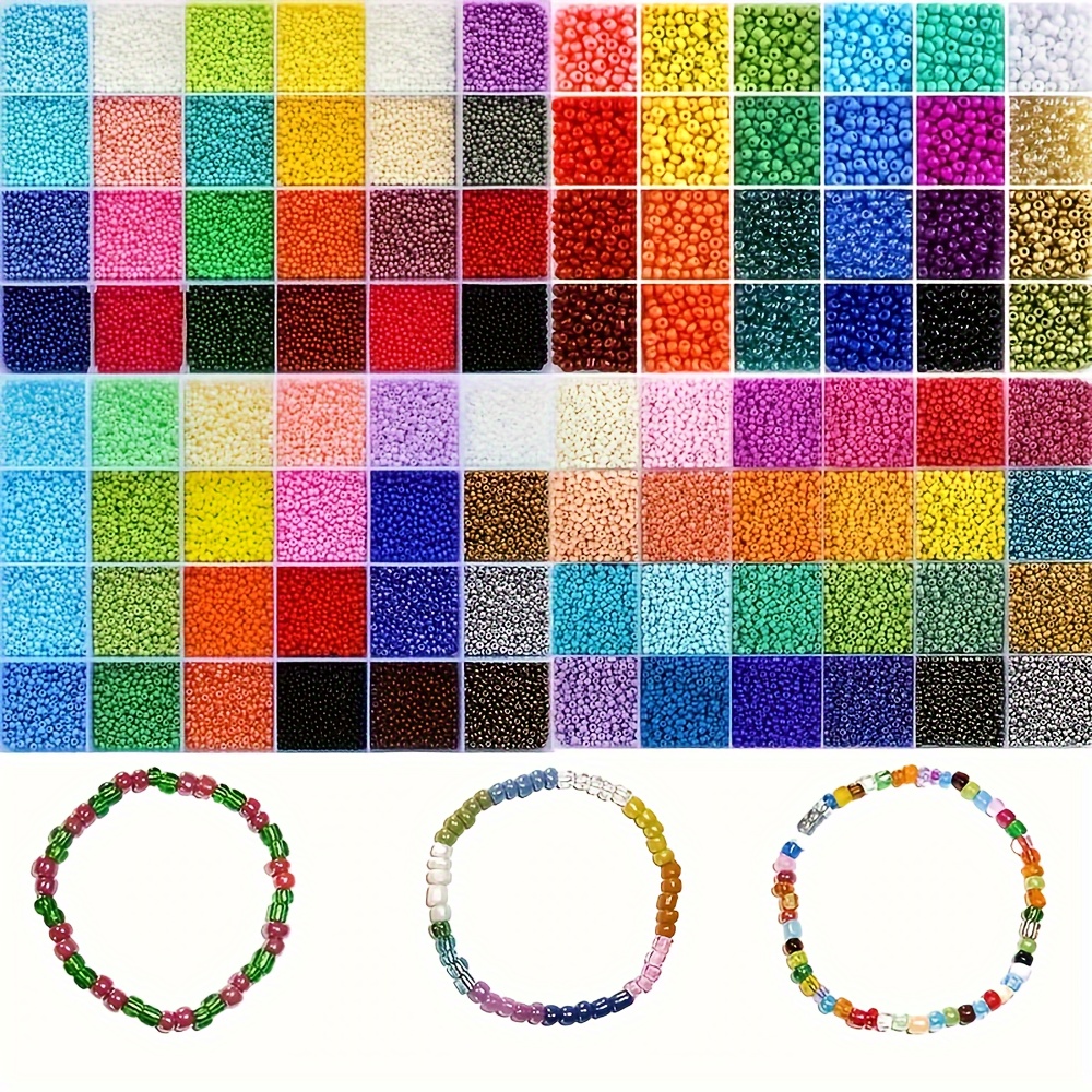 

5000pcs 2mm Vibrant Glass Seed Beads - , Necklaces & Bracelets Crafting Kit