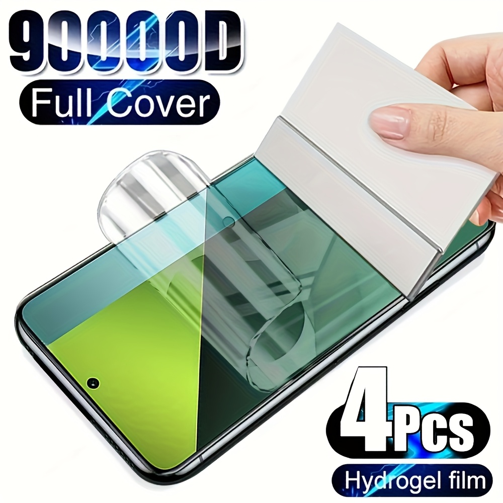 TEMU 4pcs Hd Hydrogel Film Full Cover Screen Protector For Xiaomi Redmi Note 15 Pro 4g/5g, 15 Pro+, 14, 13 Pro 5g/4g, Note 12 Pro+, 11, 11s, 13 Pro+,
