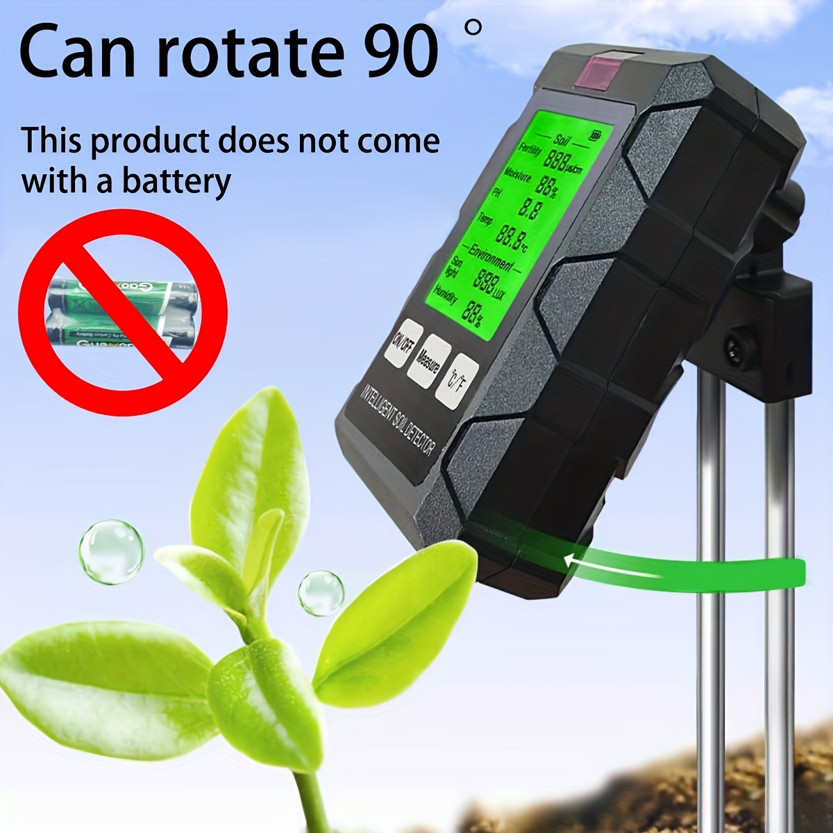 6 in 1 multifunctional soil analyzer temperature light ph and humidity measuring tool Product details 0
