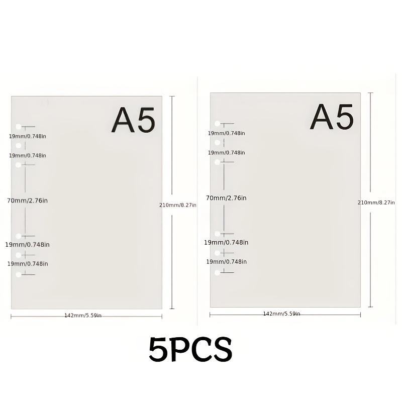 5 Sheets/pack Separate Page A5 A6 Planner Divider Flower Series Creative Match For 6 Holes Loose Leaf Notebook Agenda Journals
