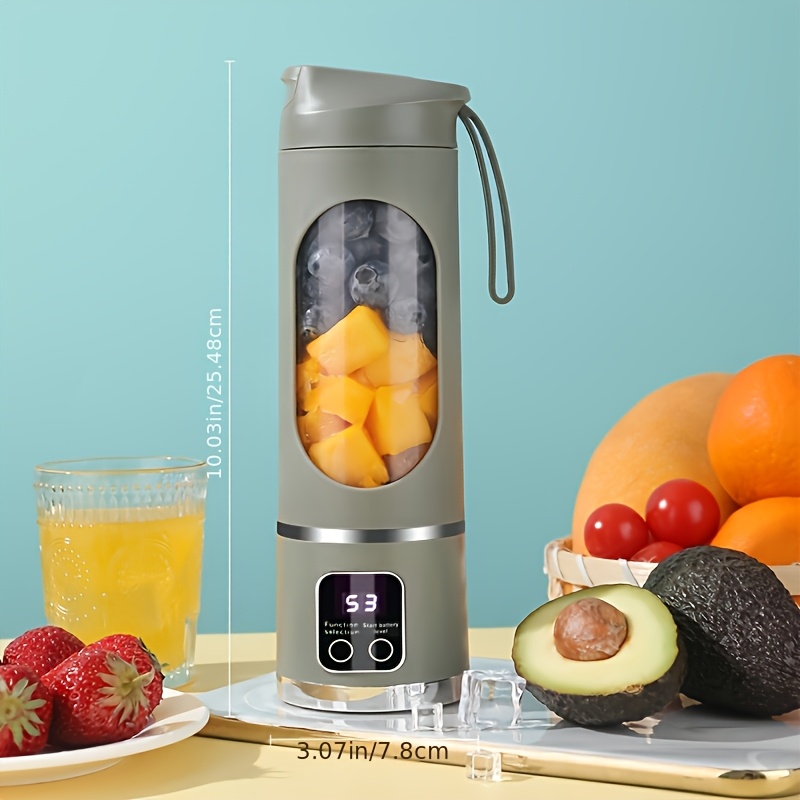 USB Rechargeable Portable Blender And Handheld Juicer - Easy to Clean, Great for Smoothies, Milkshakes, And Fresh Fruit Drinks - 10.14 Oz to 16.91 Oz Capacity with Digital Display - Perfect for Home, Office, Travel Outdoors