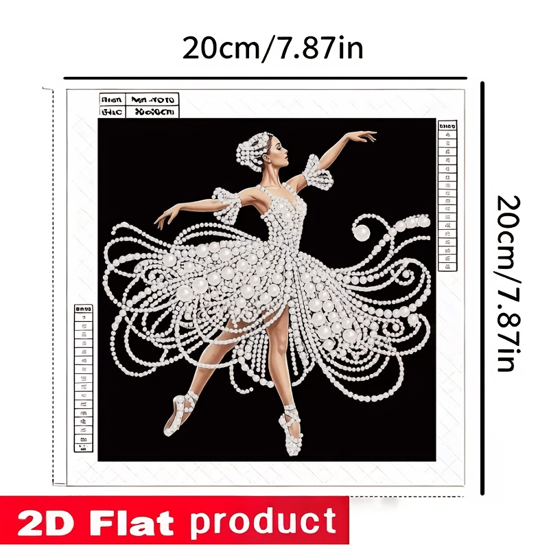 TEMU 2d Flat Diamond Painting Kit, Ballet Dancer Girl Theme, Adult And Beginner Craft Hobby, Home Decor, Fun Craft Holiday Gift, Frameless