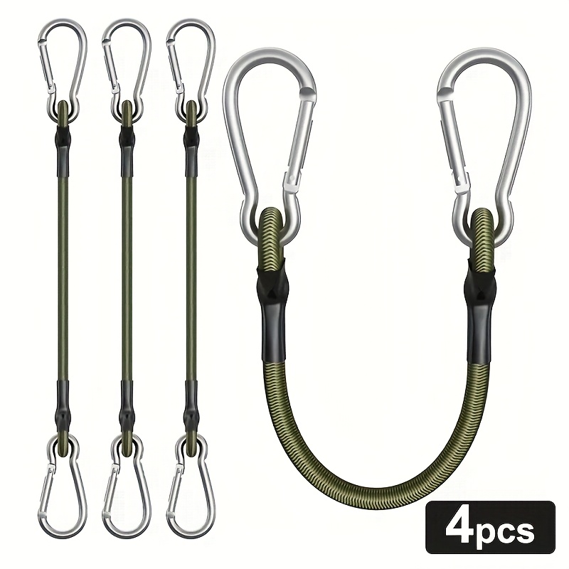 2/4pcs Luggage Straps With Button Closure - Durable Nylon With Aluminum Alloy Hooks, Compact Folding Design For Camping, Travel And Outdoor Gear Fixing