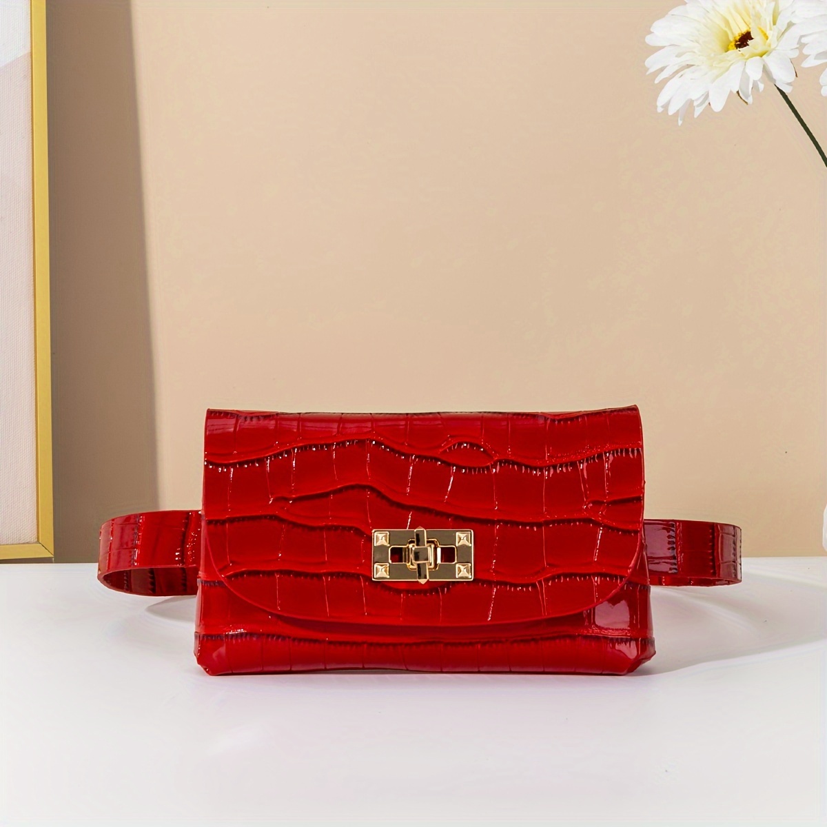 E-shop 1 Stück Damen Mode Bauchtasche, Verstellbarer Gurt Bauchtasche, Abnehmbarer Gurt, Ideal für tägliche , Musikfestivals, Urlaub, Reisen,