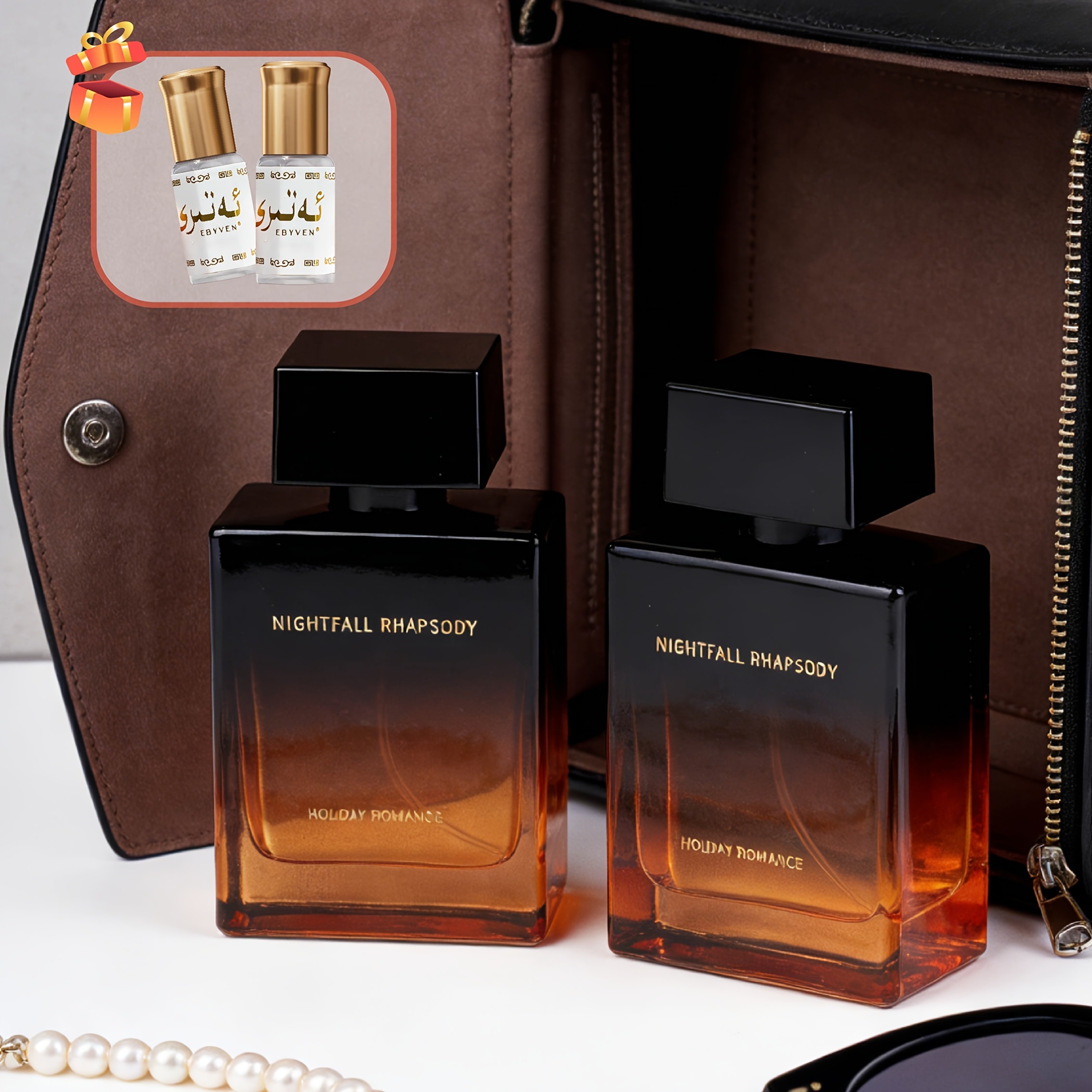 Image of Nightfall Men's Eau De Toilette 1.7 Fl Oz*2 + 0.01 Fl Oz*2 | Unisex Cedar Lemon Fragrance - Exudes Charm, Perfect For Romantic Occasions, Ideal Gift For Celebrations, Luxurious At Affordable