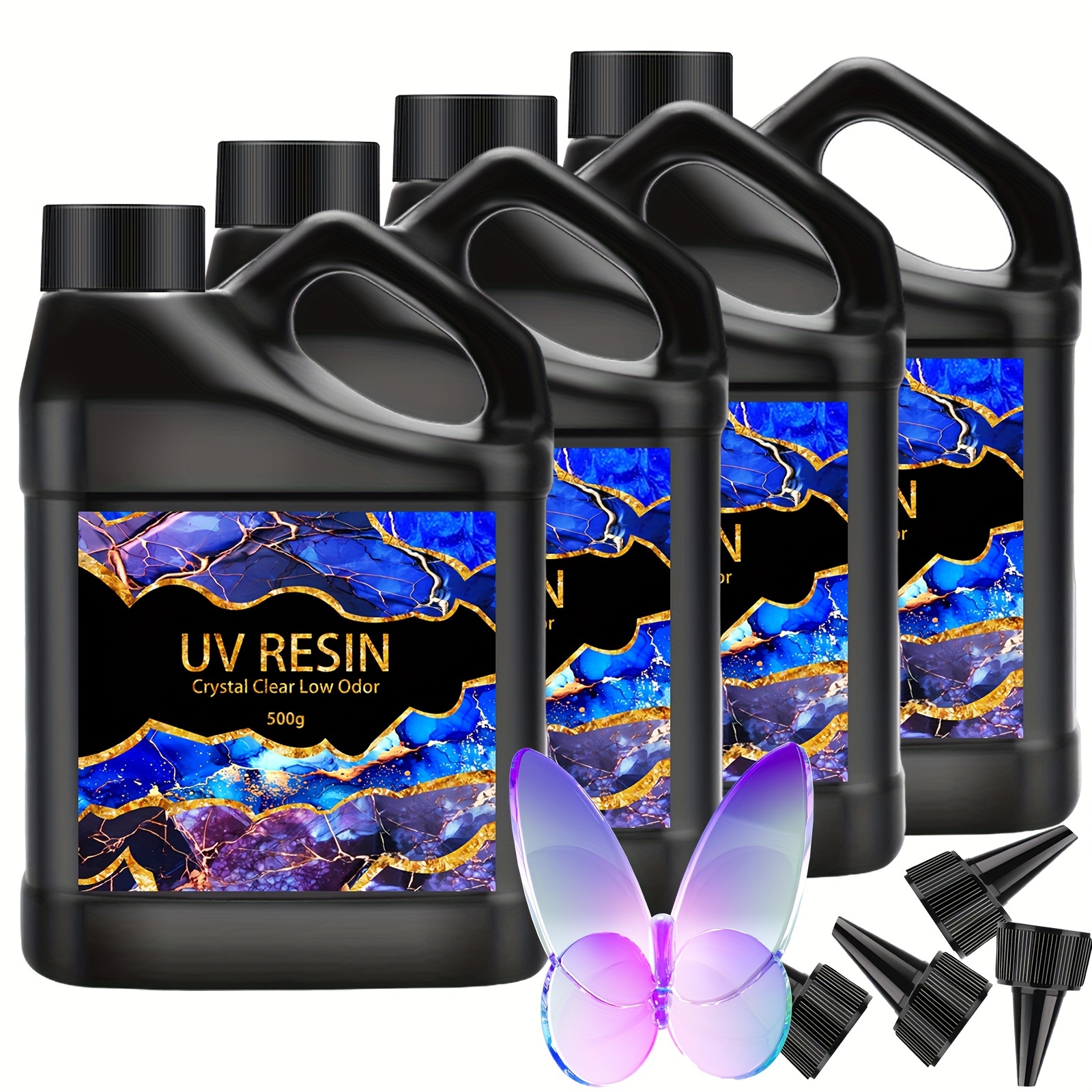 

Uv Resin Set, Bulk No Odor Upgraded Clear Uv Epoxy Resin Hard Fast Curing Resin Kit Jewelry Making Handmade Diy Craft Decoration Coating