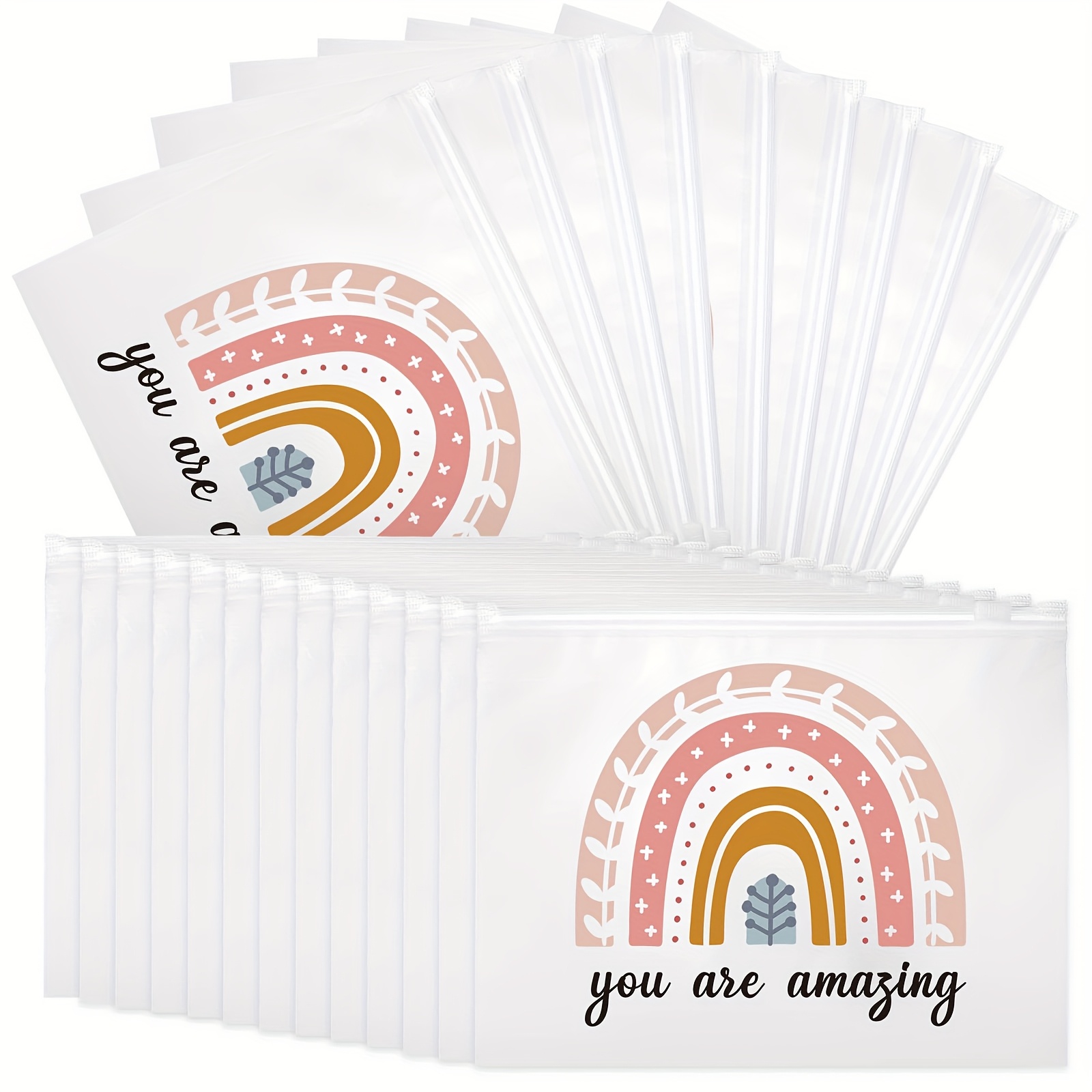 TEMU 50pcs Inspirational Gift 's Makeup Bag Eva You Are Makeup Bag Mini Toiletry Bag With Zipper Encouragement Birthday Gift For