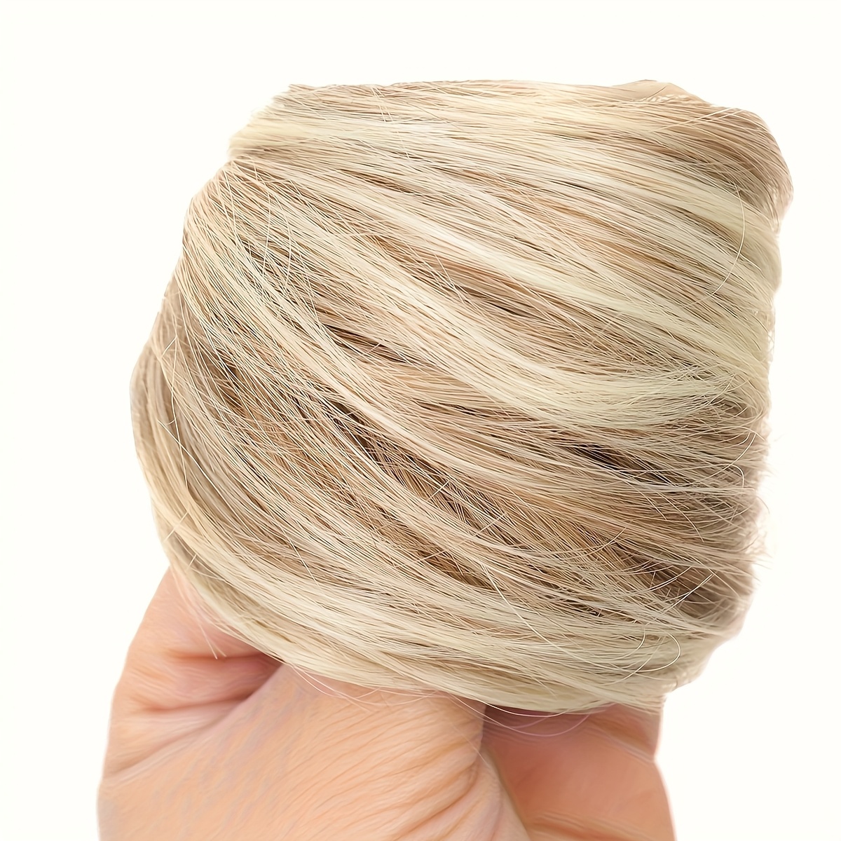 Image of 1pc Of Messy Hair Bun Scrunchies Extension, Straight Synthetic For Women