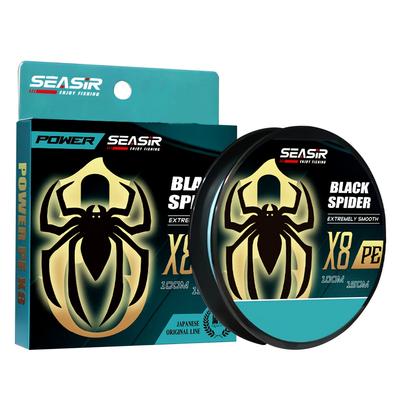 Seasir P-series Black 8 Braided Pe Fishing Line Ice 8-strand Mainline 150m (16–40lb) Upgraded Japanese Original