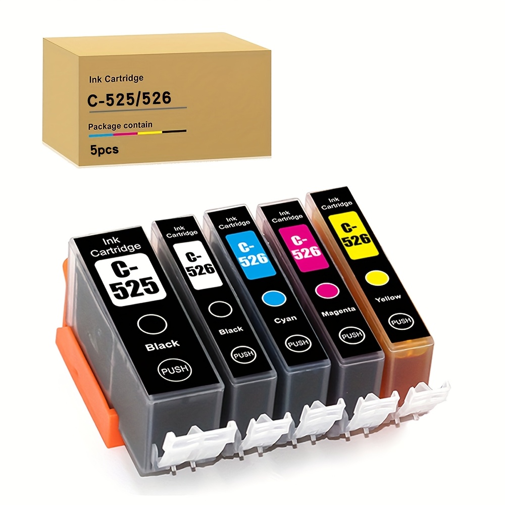 Image of Pgi525 Cli526 C-525 C-526 Ink Cartridges Compatible For Ip4850 Ip4950 Ix6550 Mg5150 Mg5250 Mg5350 Mx715 Mx885 Mx895 Printer
