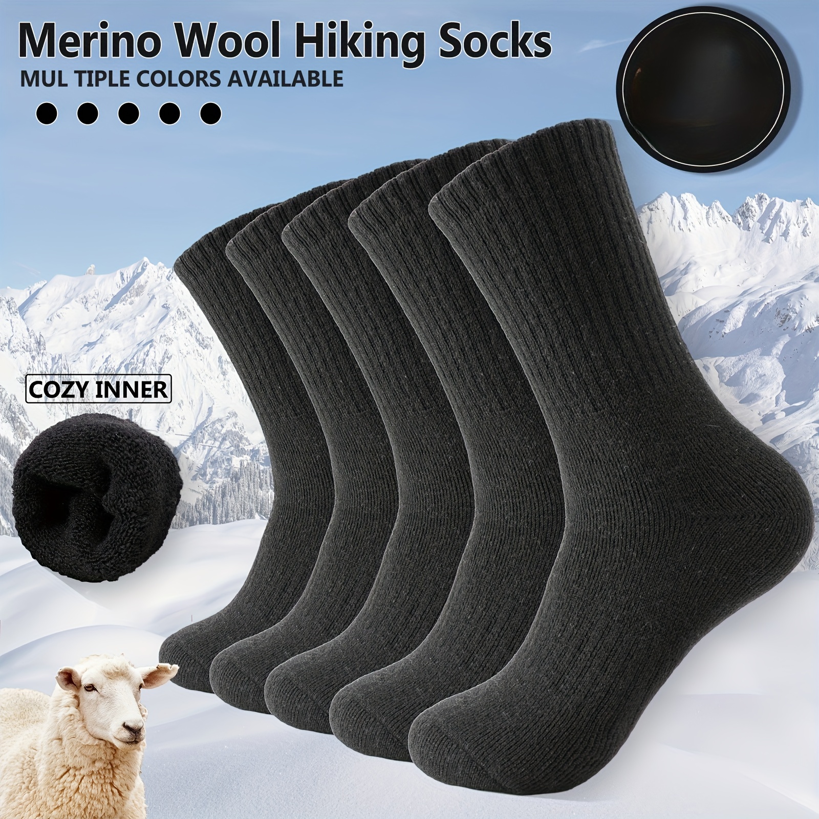 merino wool socks sold on Temu United States
