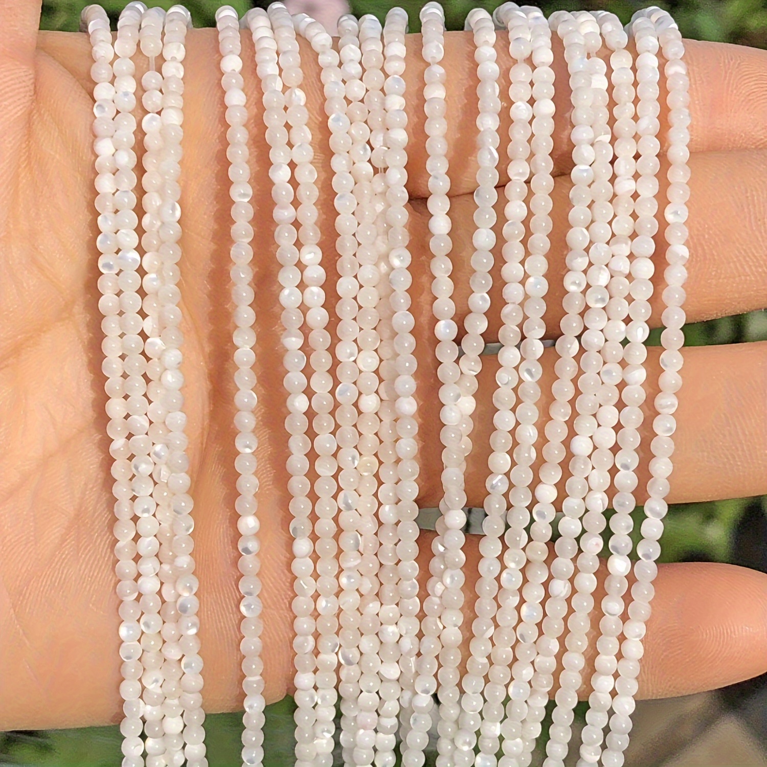 

2mm 175pcs Natural Freshwater Small Round Shell Loose Spacer Beads Diy Bracelet Earrings Jewelry Accessories