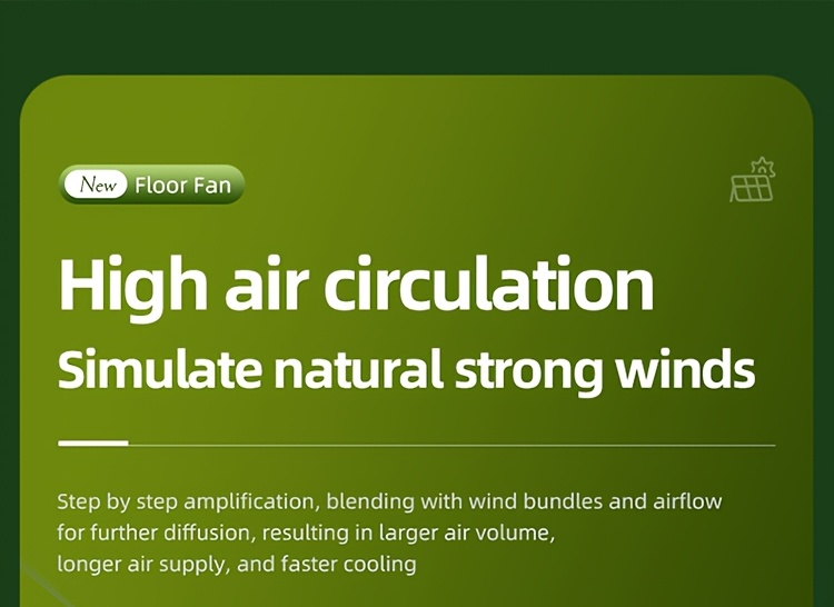 A Easy Outdoor Solar-Powered Floor Fan with a Circulating Function, Featuring Four Height Adjustment Modes, a Type-C Quick Charging Version, a Five-Speed Desktop Fan, a Retractable Electric Floor Fan, an Ultra-Long-Lasting Outdoor Cooling Device