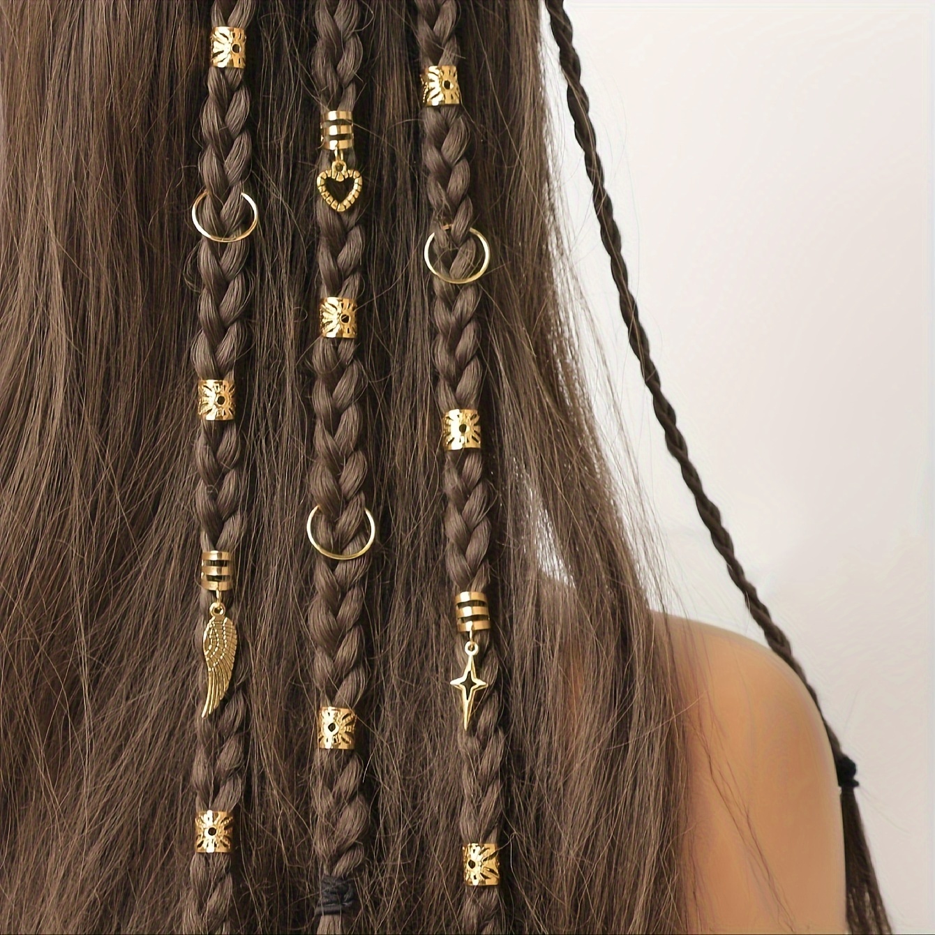 GEEHUA 70 Stück Dreadlocks Haarschmuck – Verstellbare Haarringe Aus Metall Für Zöpfe & Flechten