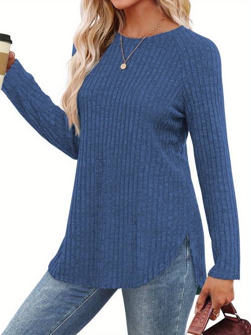 dames herfst en winter - gevoerde thuisdracht lange mouwen basislaag casual t-shirt bovenkleding top