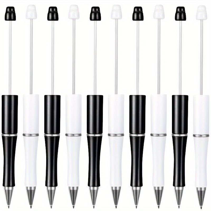 

5-pack Plastic Diy Beading Pens For Jewelry Making, Round Ballpoint Pens With , Ideal For Office And Study Supplies, Unique Gift Design