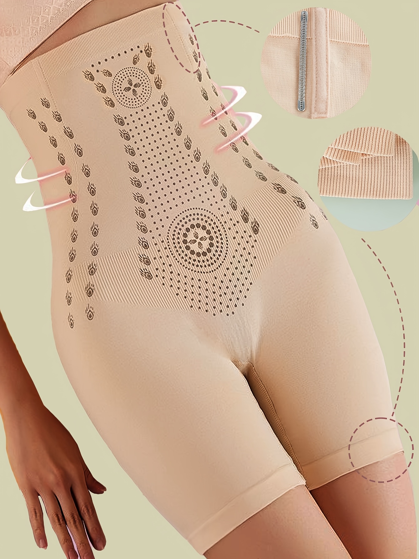 1pc High Waist Tummy Control Panties - Elegant Seamless Waist Trainer with Butt Lifter, Sheath Briefs for Women, Flat Belly & Hip Support, Black with Golden Accents, Tummy Control Shapewear, Sleek Design, Comfortable Fit