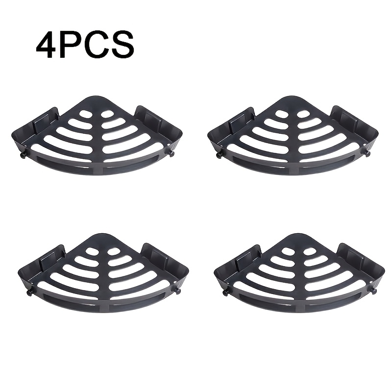TEMU 4 Étagères d'Angle pour Salle de Bain, Aucune Perçage , Porte-Shampoing, Organisez Soigneusement de Bain, Étagère de Salle de Bain, Rangement et