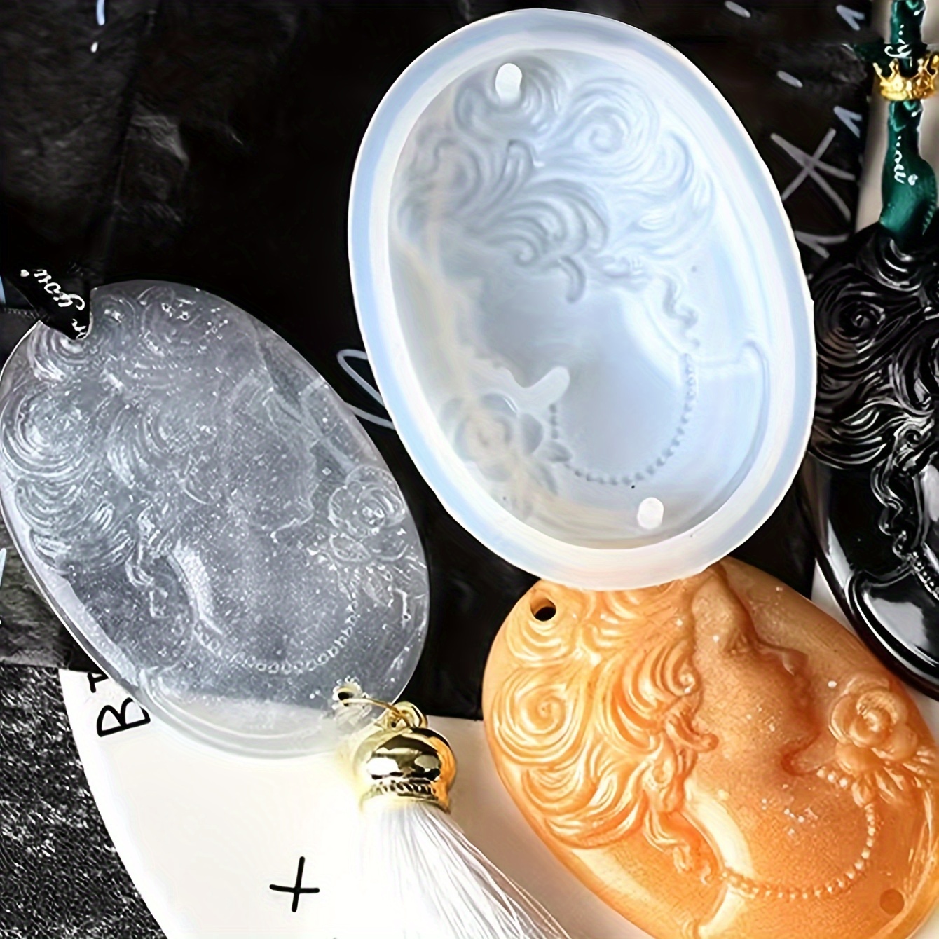 A Silicone Resin Mold For Elegant Ladies, Designed For Crafts, Irregular Shaped Pendant Casting, Jewelry Making Materials, Resin Silicone Mold For Jewelry