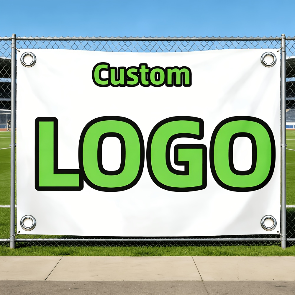 E-shop 2D-gedrucktes individuelles Banner [Personalisiert] Multi-Größen personalisiertes Banner - Personalisiertes Banner mit Ihrem Logo, Text und Foto
