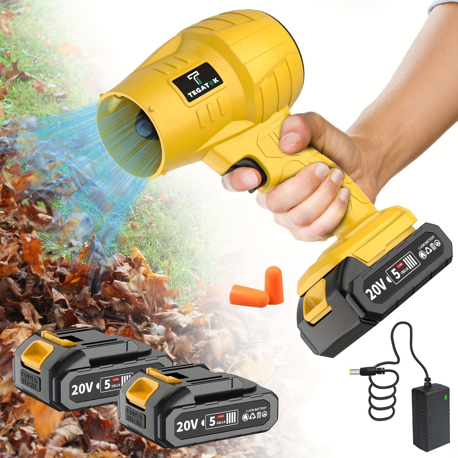 turbo blower 20000rpm electric cordless leaf blower 20v 2 0 4 0ah battery jet dry blower high pressure air blower jet blower car dryer hand held snow blower home outdoor blowing leaves and dust birthday or holiday gifts