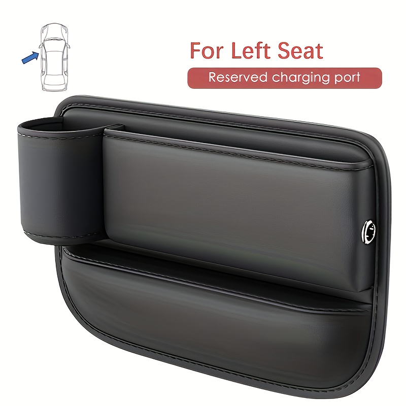 TEMU Car Seat  Organizer, Pu Console , Universal Fit Cup And Storage Box For Vehicle Interior Accessories, For Autumn, Halloween, And Christmas Gifts