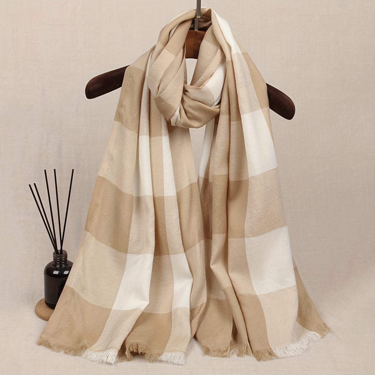 

Elegant Wool Scarf For Women - Oversized, Soft & Cozy With Tassels | Machine Washable | Winter & Style, Scarf, Winter, Wool, Oversized